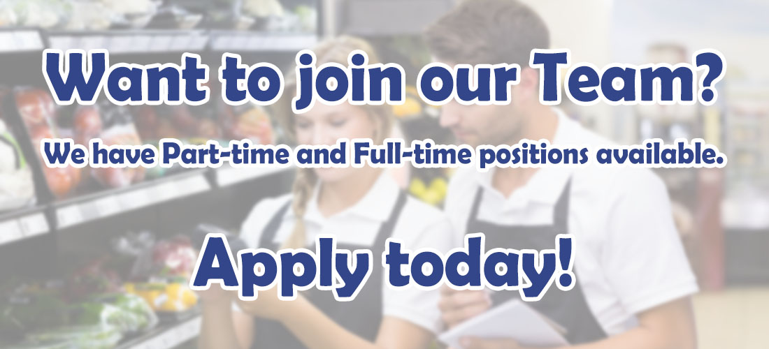 Want to join our team? We have part-time and full-time positions available. Apply today!